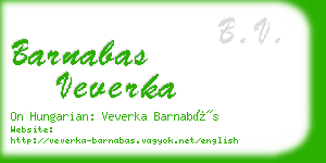 barnabas veverka business card